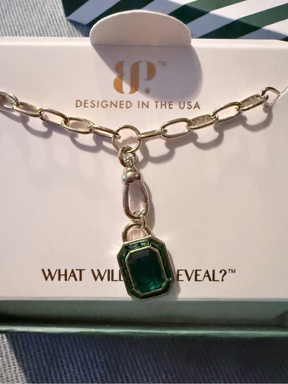 May 2026 BP birthday necklace.